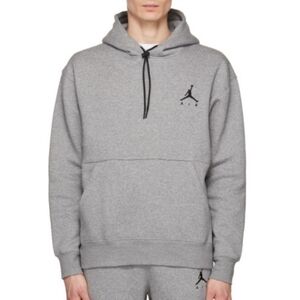 Jordan Jumpman Air Pullover Hoodie Sweatshirt Grey Fleece Mens Size Medium